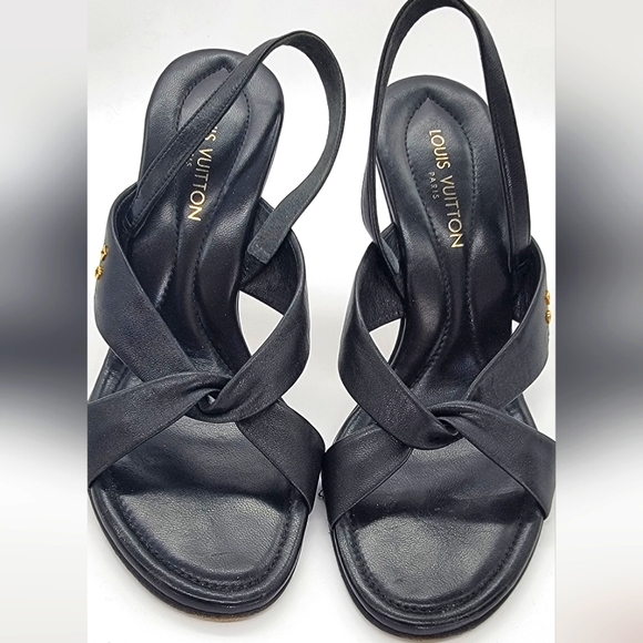 Louis Vuitton Sandals Women Black Leather calf - Picture 8 of 10